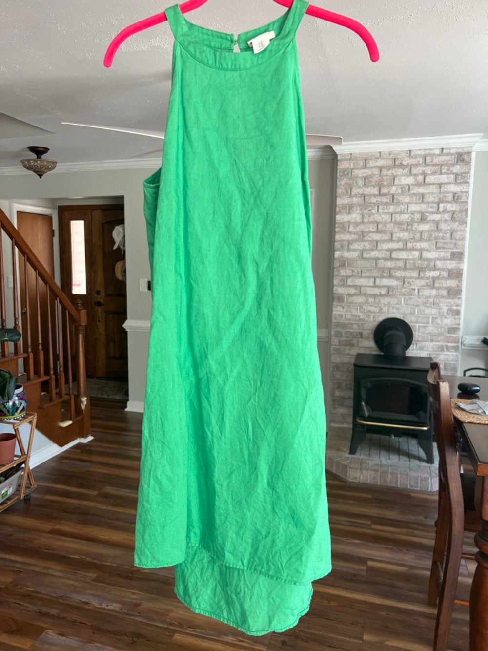 Sigrid Olsen 100% Linen Green Sleeveless Dress Medium - Picture 2 of 9
